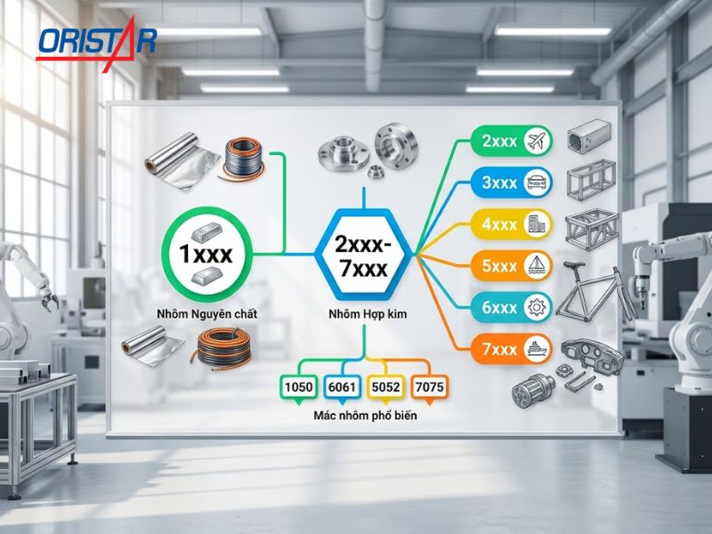 Phân loại nhôm công nghiệp theo hợp kim